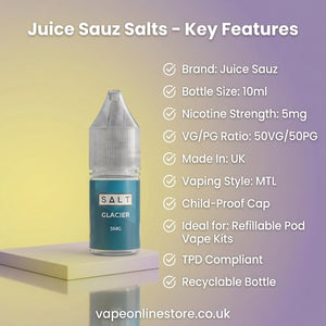 Juice Sauz Salt 5mg 10ml Nic Salts