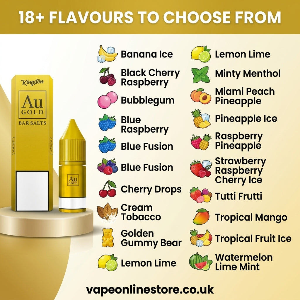 Buy Kingston Au Gold Bar Nic Salts 10ml