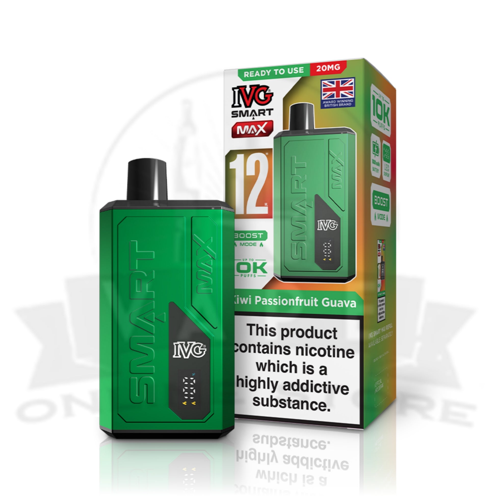 Kiwi Passion Fruit Guava IVG Smart Max 10k Vape Kit