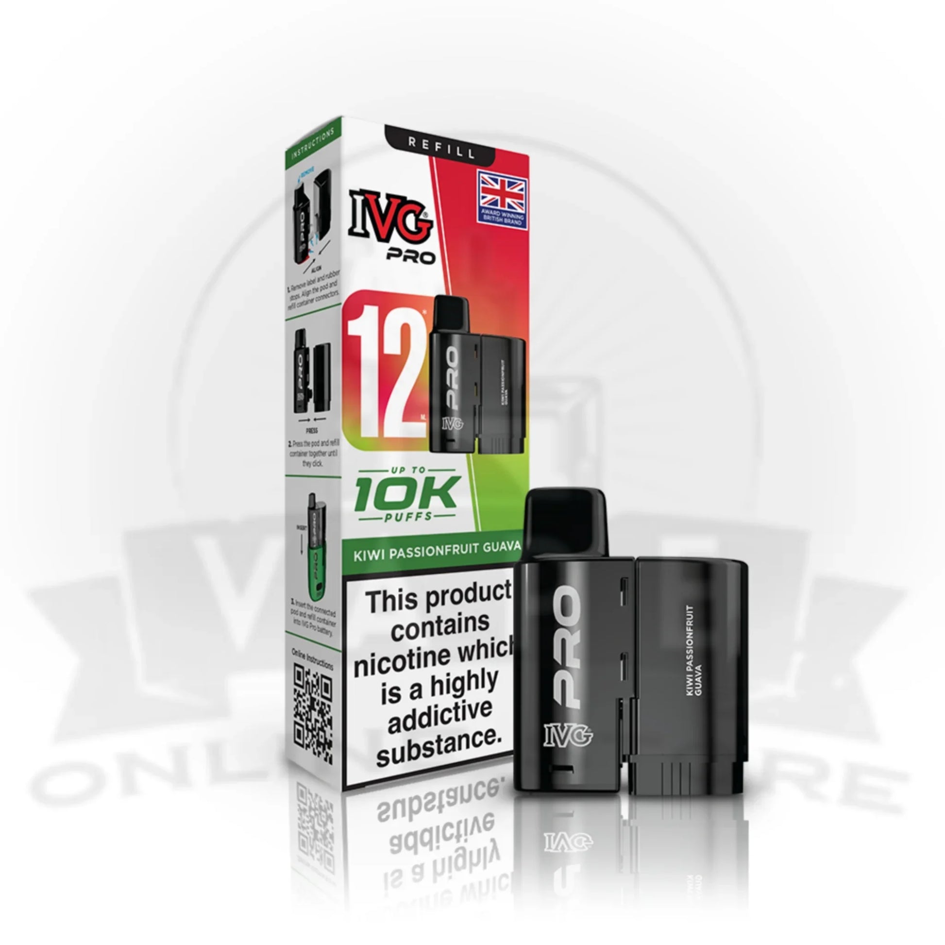 Kiwi Passionfruit Guava IVG Pro 12 Pods