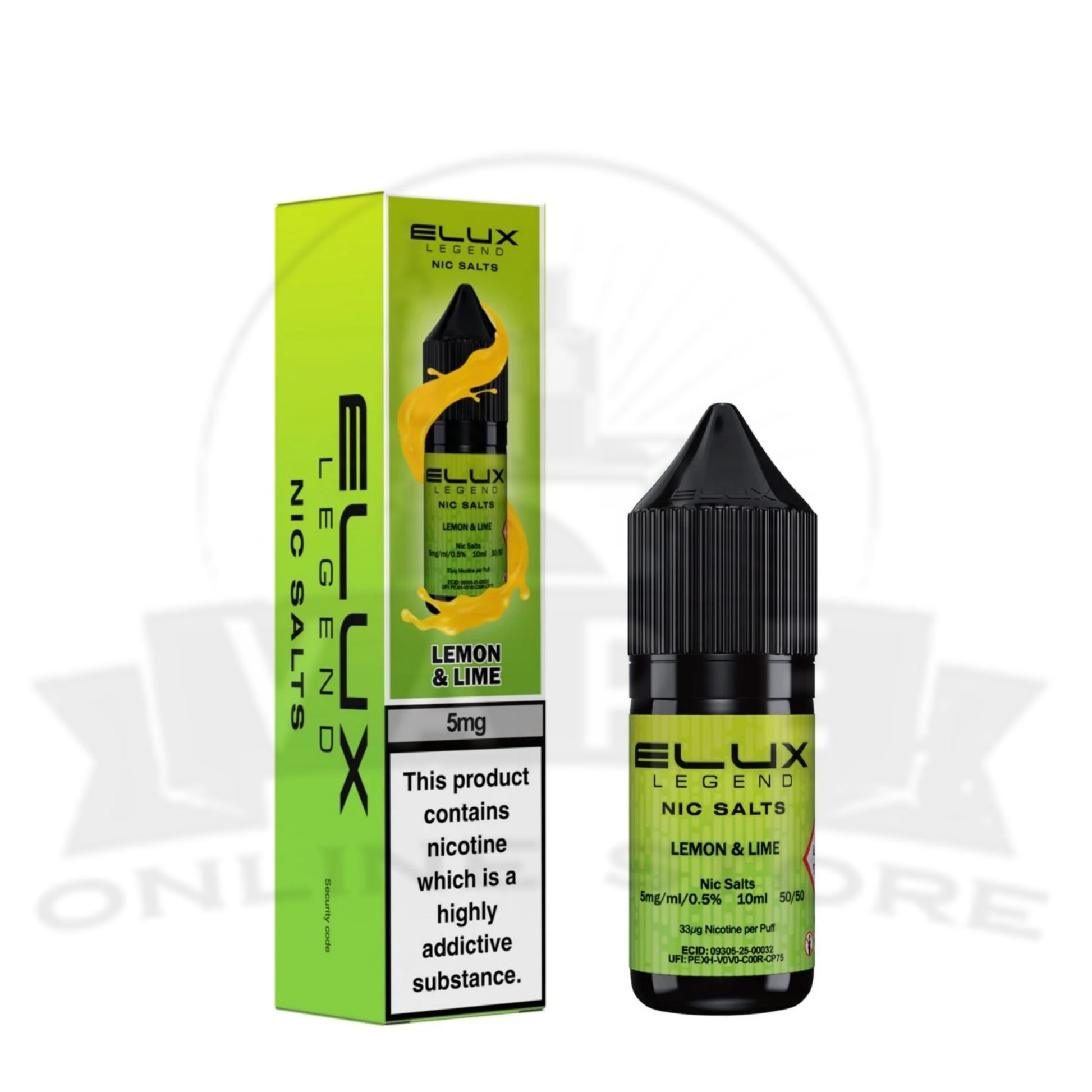 Lemon and Lime Elux Legend 10ml 5mg Nic Salts