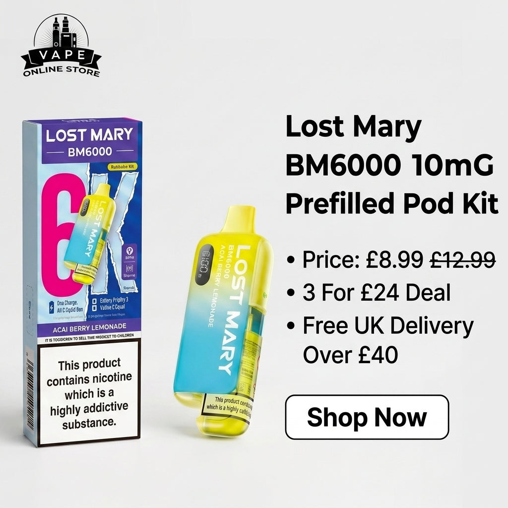 Lost Mary BM6000 Puffs Prefilled 10MG Vape Kit