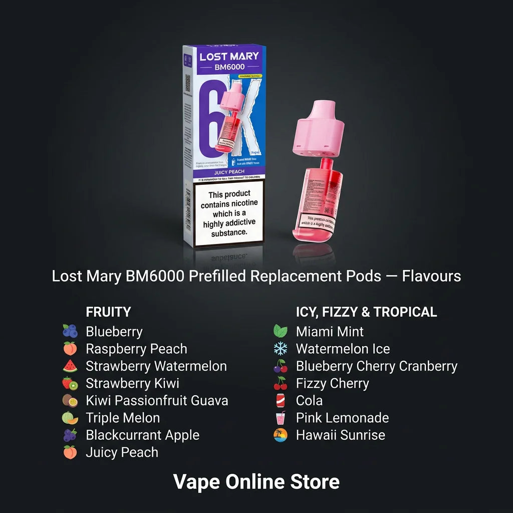 Lost Mary BM6000 Refill Pods | 45+ Flavours In Stock UK