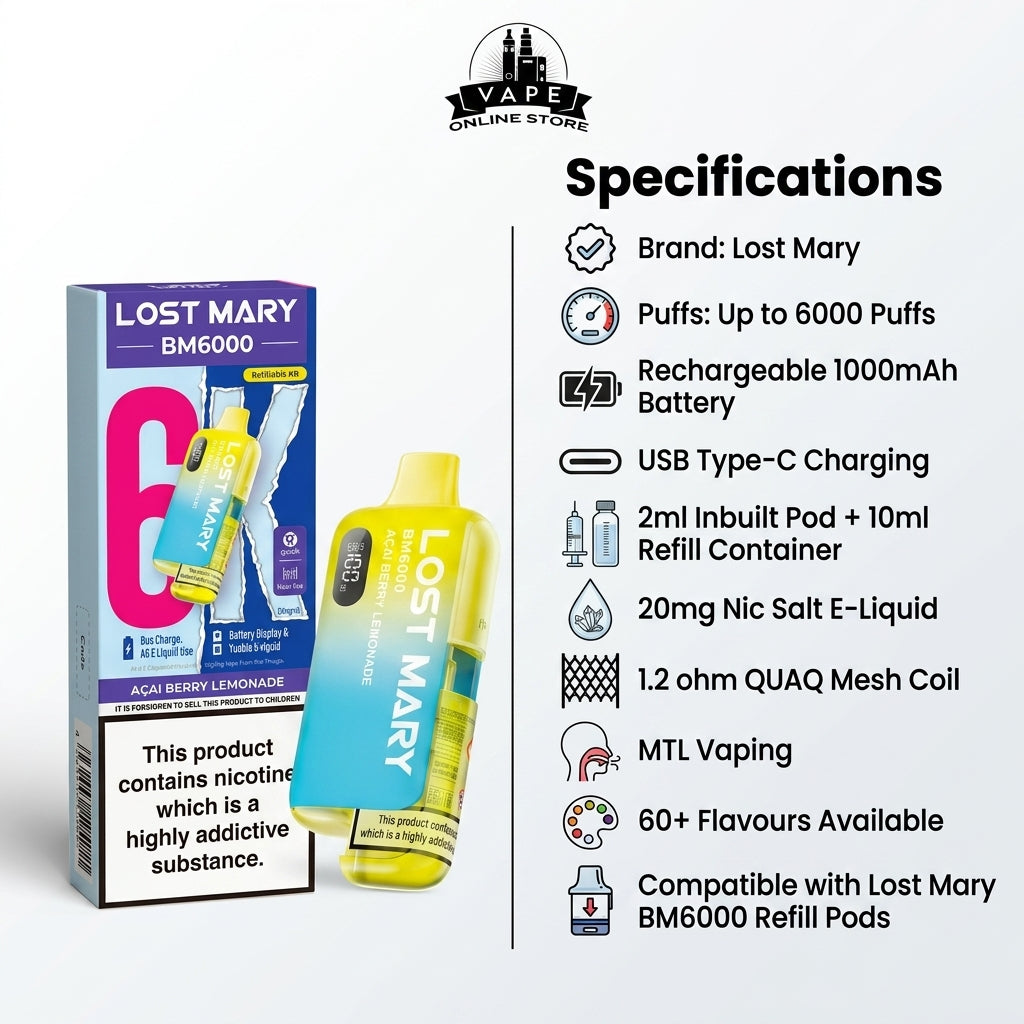 Lost Mary BM6000 Prefilled Pod Kit