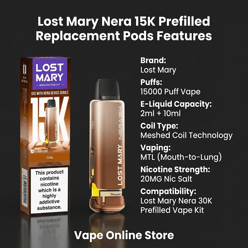 Lost Mary Nera 15K Prefilled Replacement Pods – 15,000 Puffs