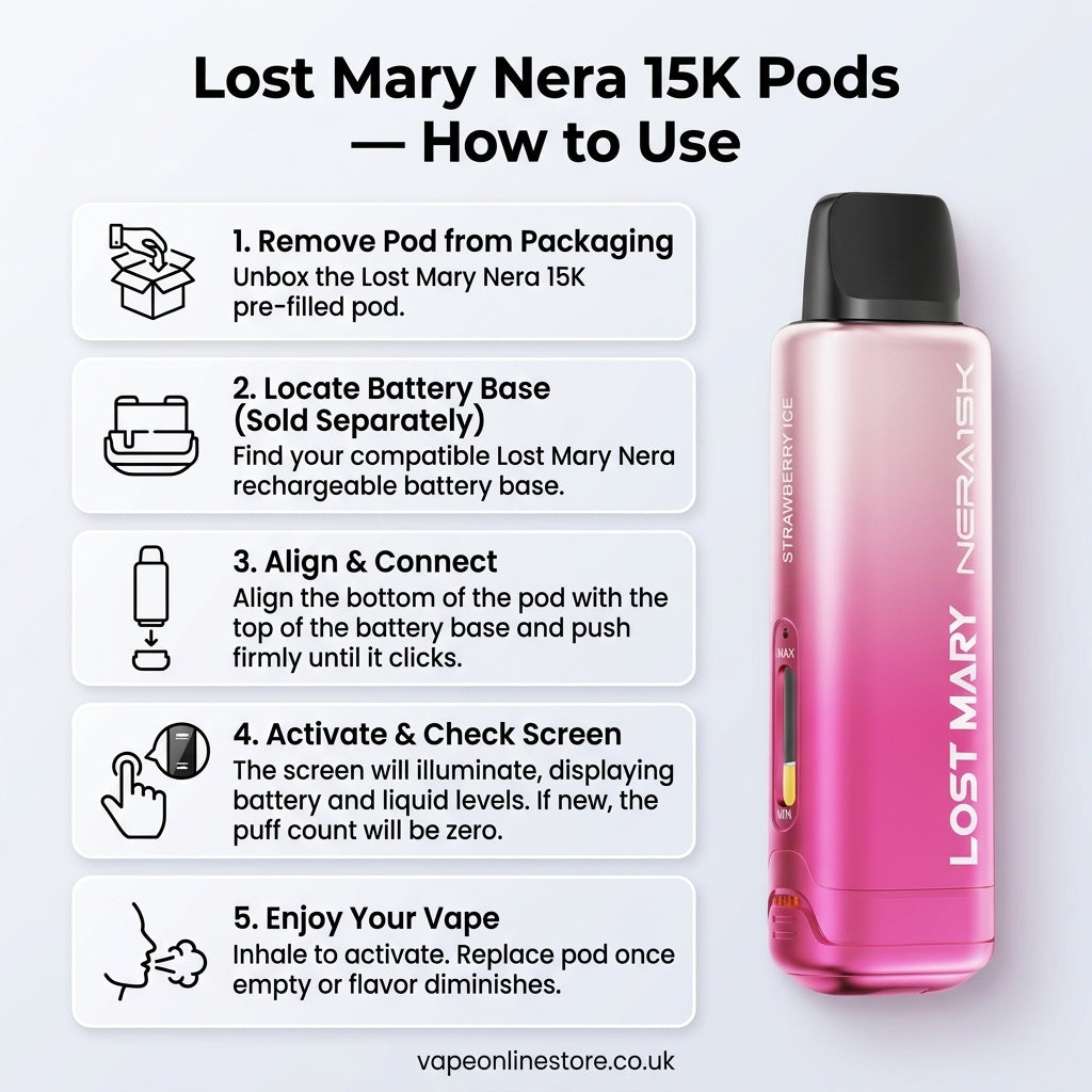 Lost Mary Nera 15K Prefilled Replacement Pods – 15,000 Puffs