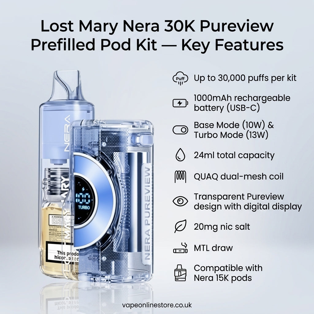 Lost Mary Nera 30K Pureview Prefilled Pod Kit