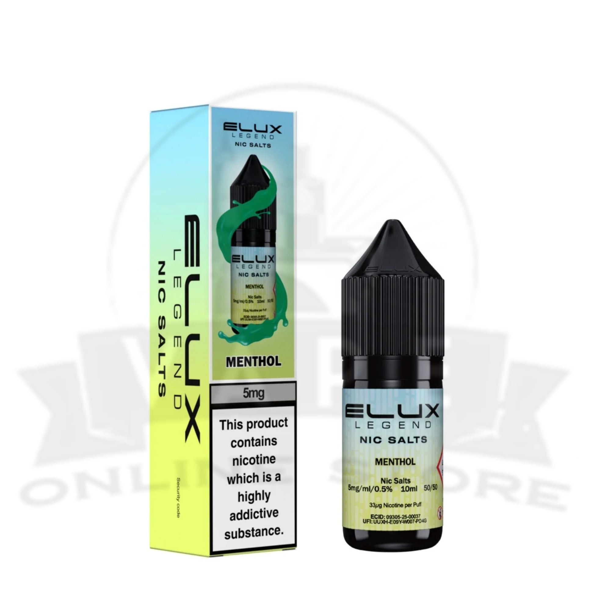 Menthol Elux Legend 10ml 5mg Nic Salts