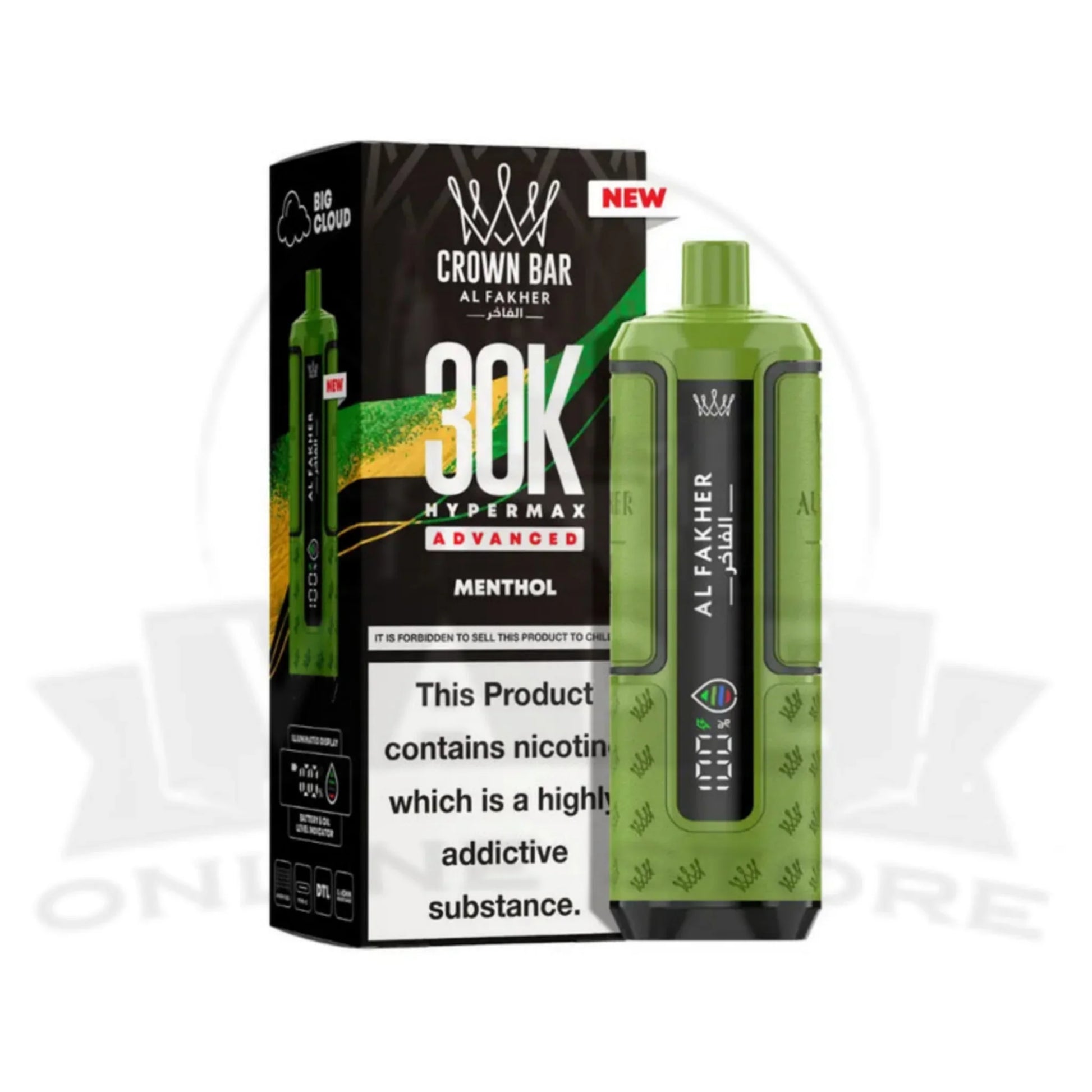 Menthol Al Fakher Crown Bar 30K Puff Box of 10