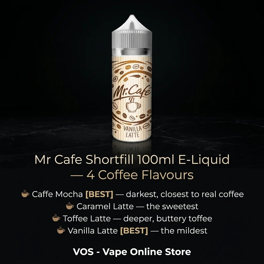 Mr Cafe 100ml E-Liquid Flavours