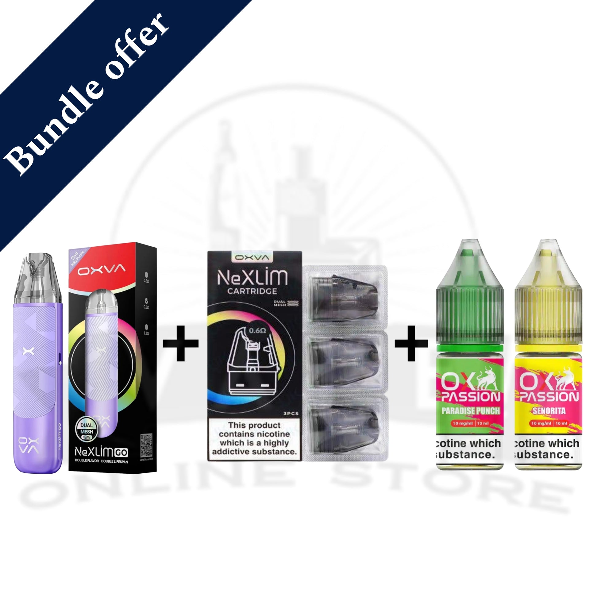 OXVA NeXLIM Go Bundle Pod Kit With Pod + 2 Oxva OX Passion Nic Salts