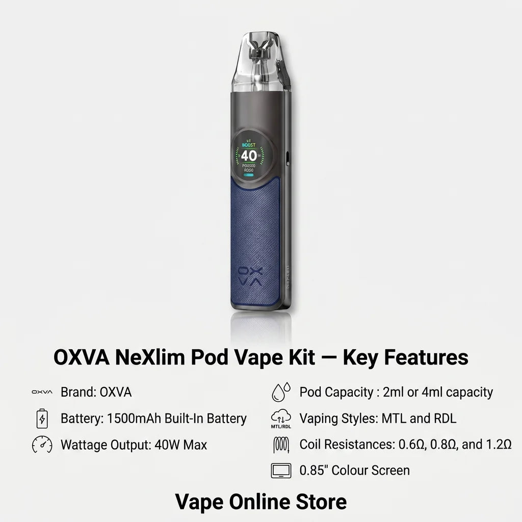OXVA NeXlim Pod Vape Kit | 10ml E-Liquid For Free