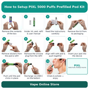 PIXL 5000 Puffs Prefilled Pod Kit