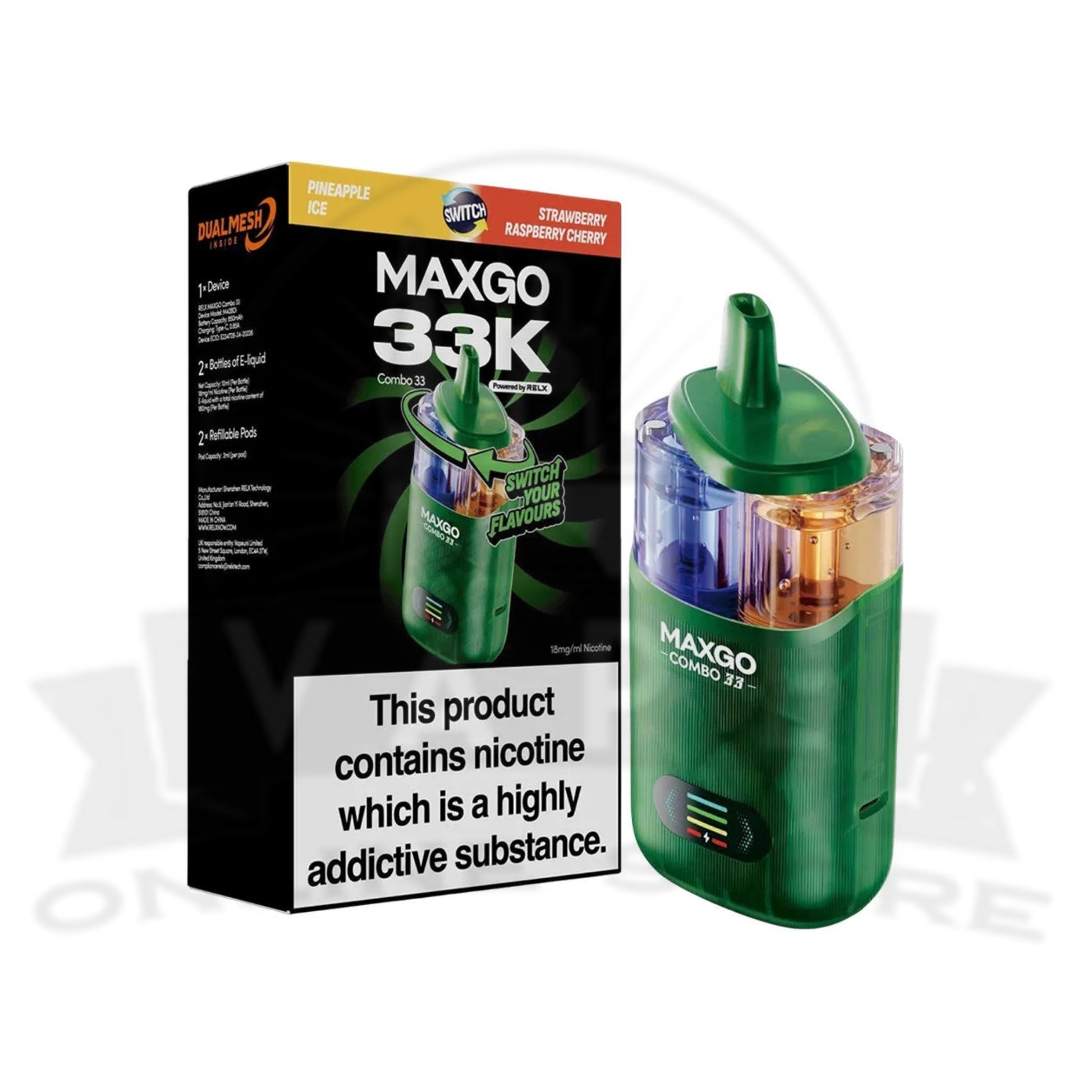 RELX MaxGo 33K Vape Combo | Clearance Price 7.99 RELX MaxGo 33K Vape Combo | Clearance Price 7.99