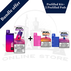 PIXL 8000 Pod Vape Kit + 2 Refill Pods | Bundle Vape Deal