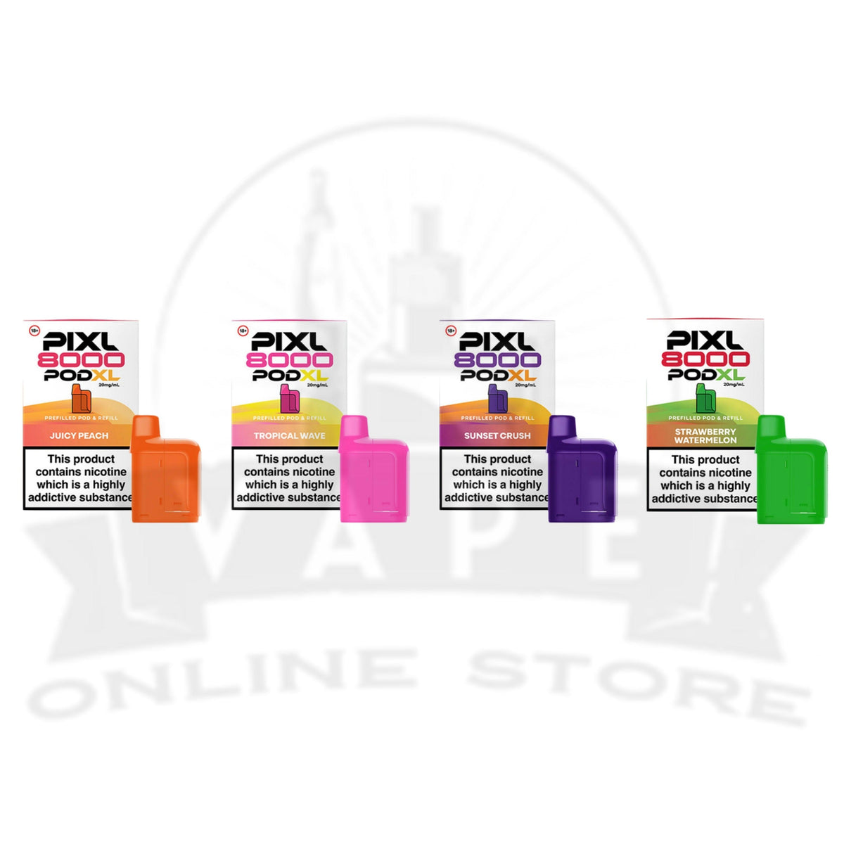 PIXL 8000 Pod Vape Kit + 2 Refill Pods | Bundle Vape Deal