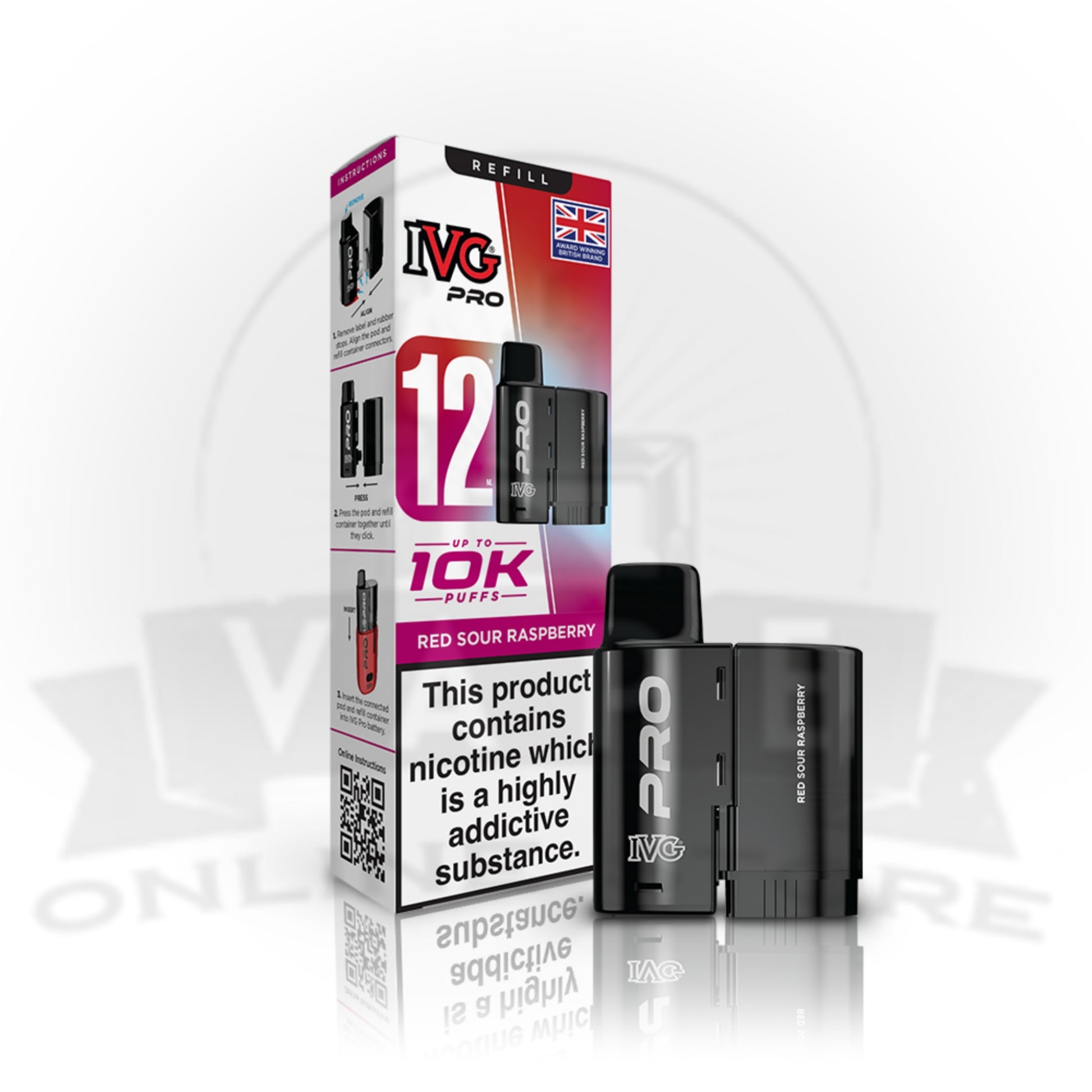 Red Sour Raspberry IVG Pro 12 Pods