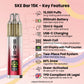 SKE Bar 15K features: 15000 puffs, 850mAh rechargeable battery, 12ml, mesh coil, USB-C and 20mg nic salt