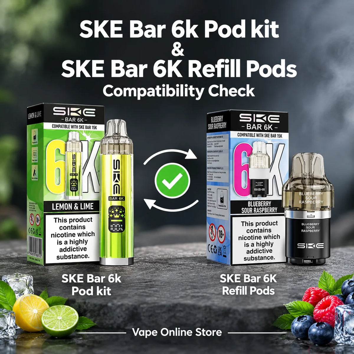 SKE Bar 6K Prefilled Pod Kit