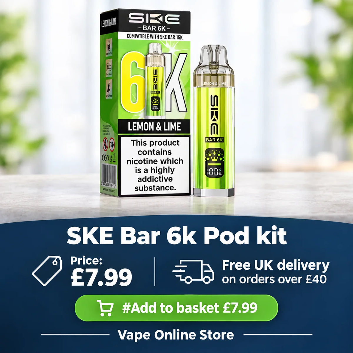 SKE Bar 6K Prefilled Pod Kit