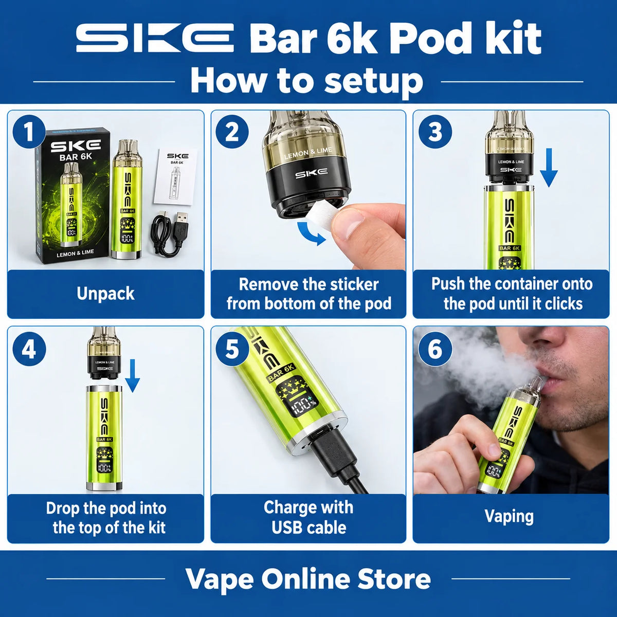 SKE Bar 6K Prefilled Pod Kit