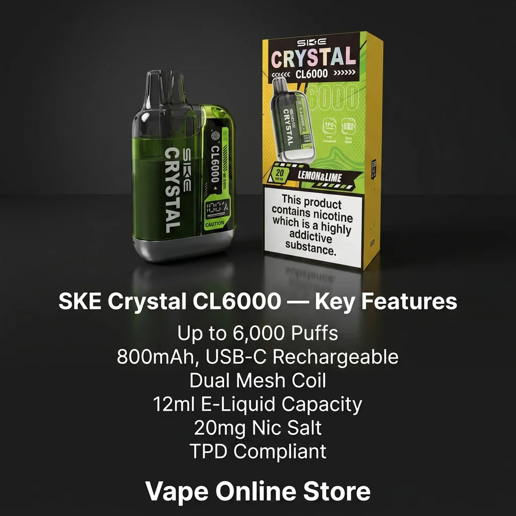 SKE Crystal CL6000 Prefilled Pod Vape Kit | Buy 1 Get 1 Free Vape