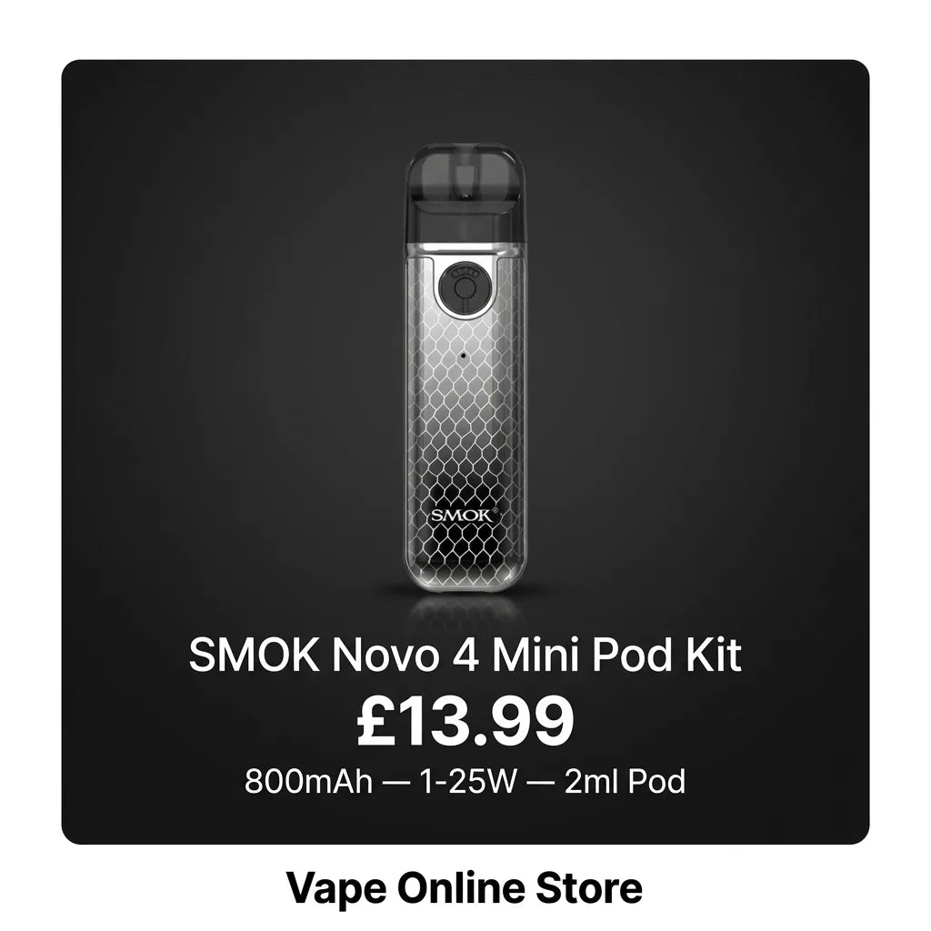 Smok Novo 4 Mini Pod Kit Price | Free 10ml E-Liquid