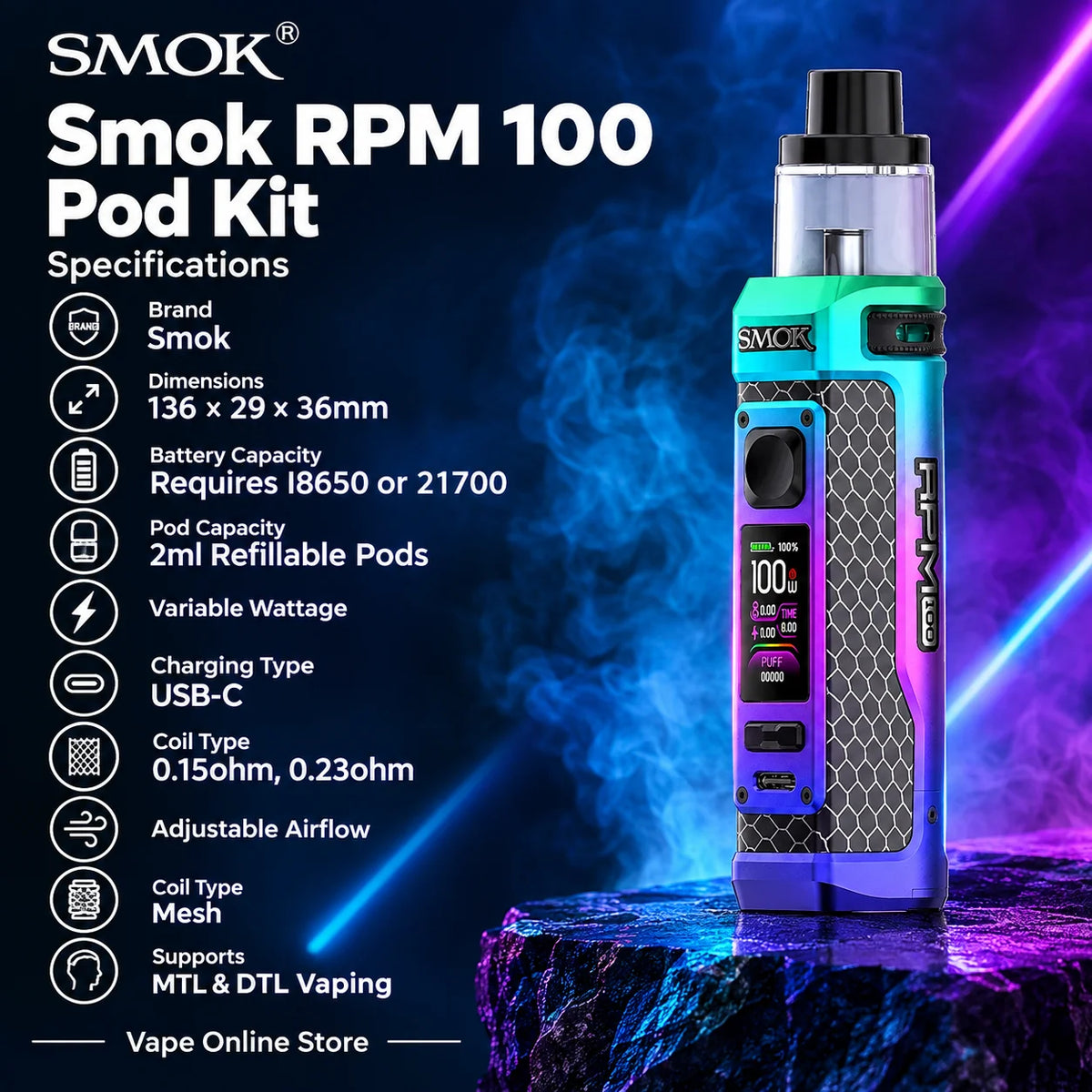 Smok RPM 100 Vape Kit