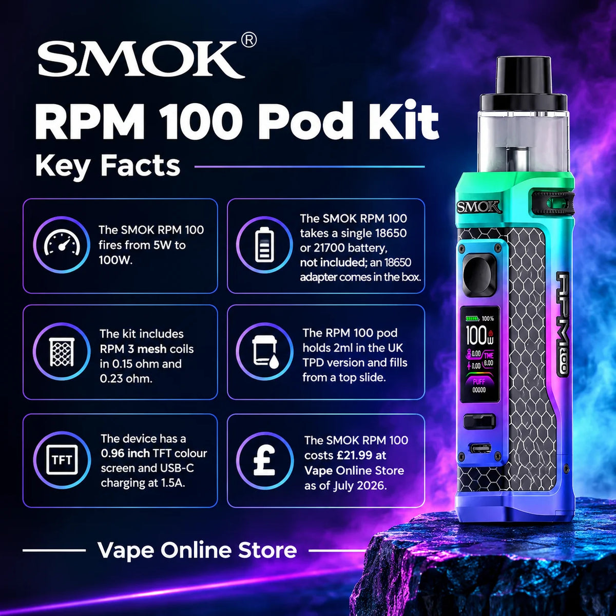 Smok RPM 100 Vape Kit