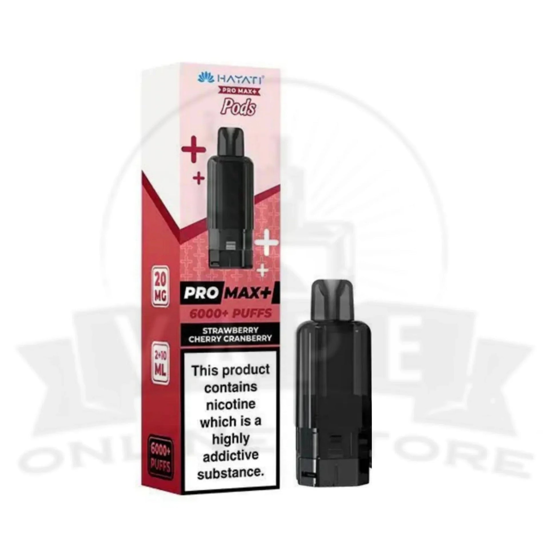Strawberry Cherry Cranberry Hayati Pro Max Plus 6000 Puffs Replacement Pods