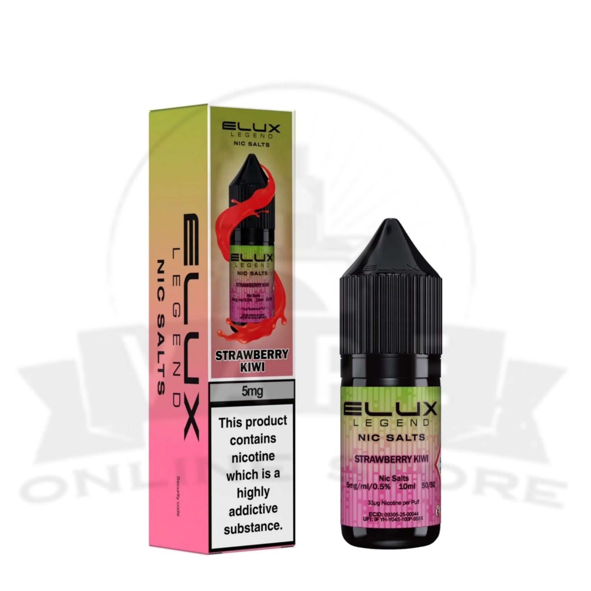 Strawberry Kiwi Elux Legend 10ml 5mg Nic Salts