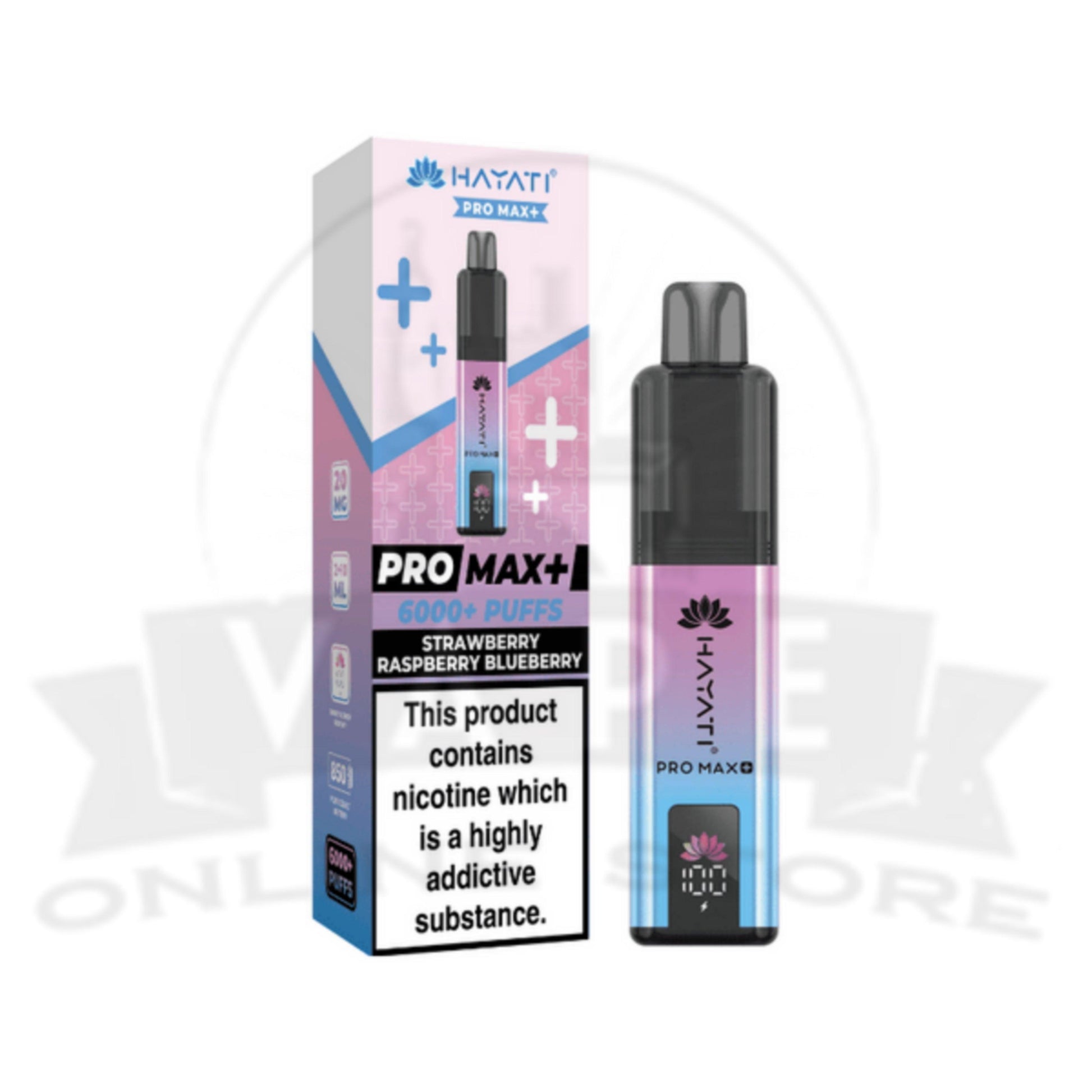 Strawberry Raspberry Blueberry Hayati Pro Max Plus 6000 Puffs Pod Kit