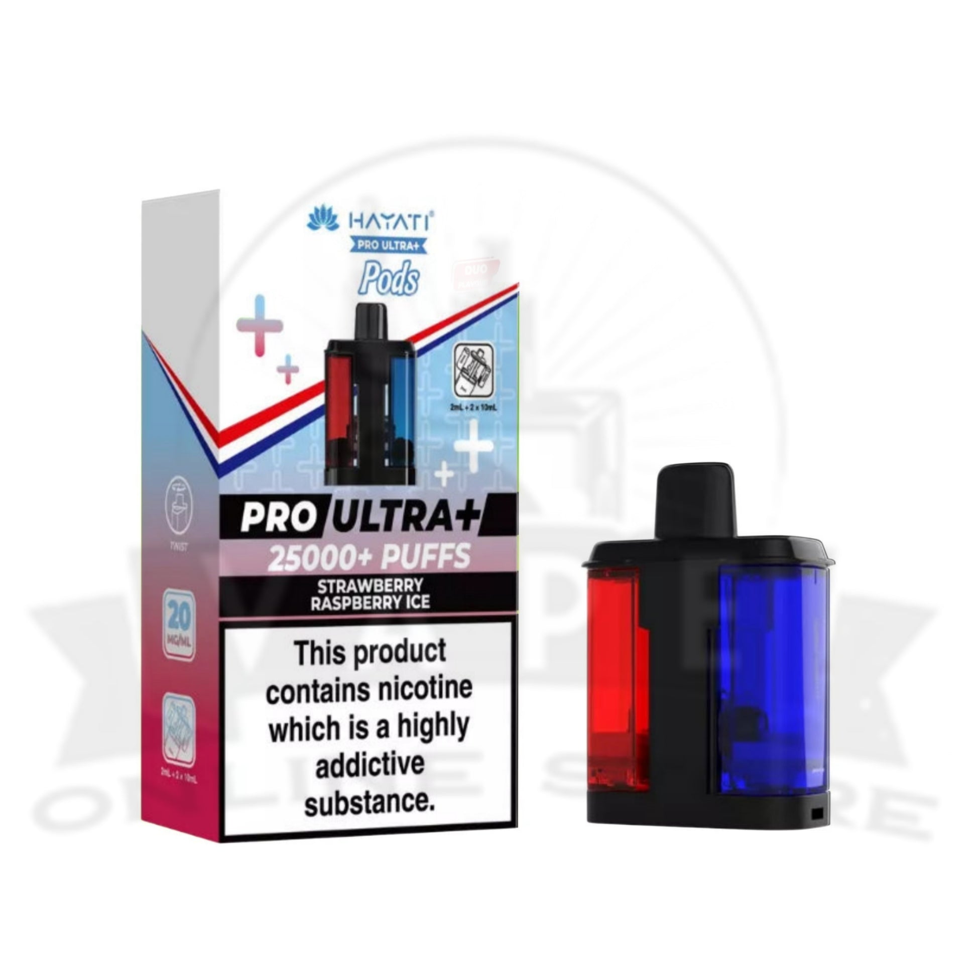 Strawberry Raspberry Ice Hayati Pro Ultra Plus 25000 Refill Pods