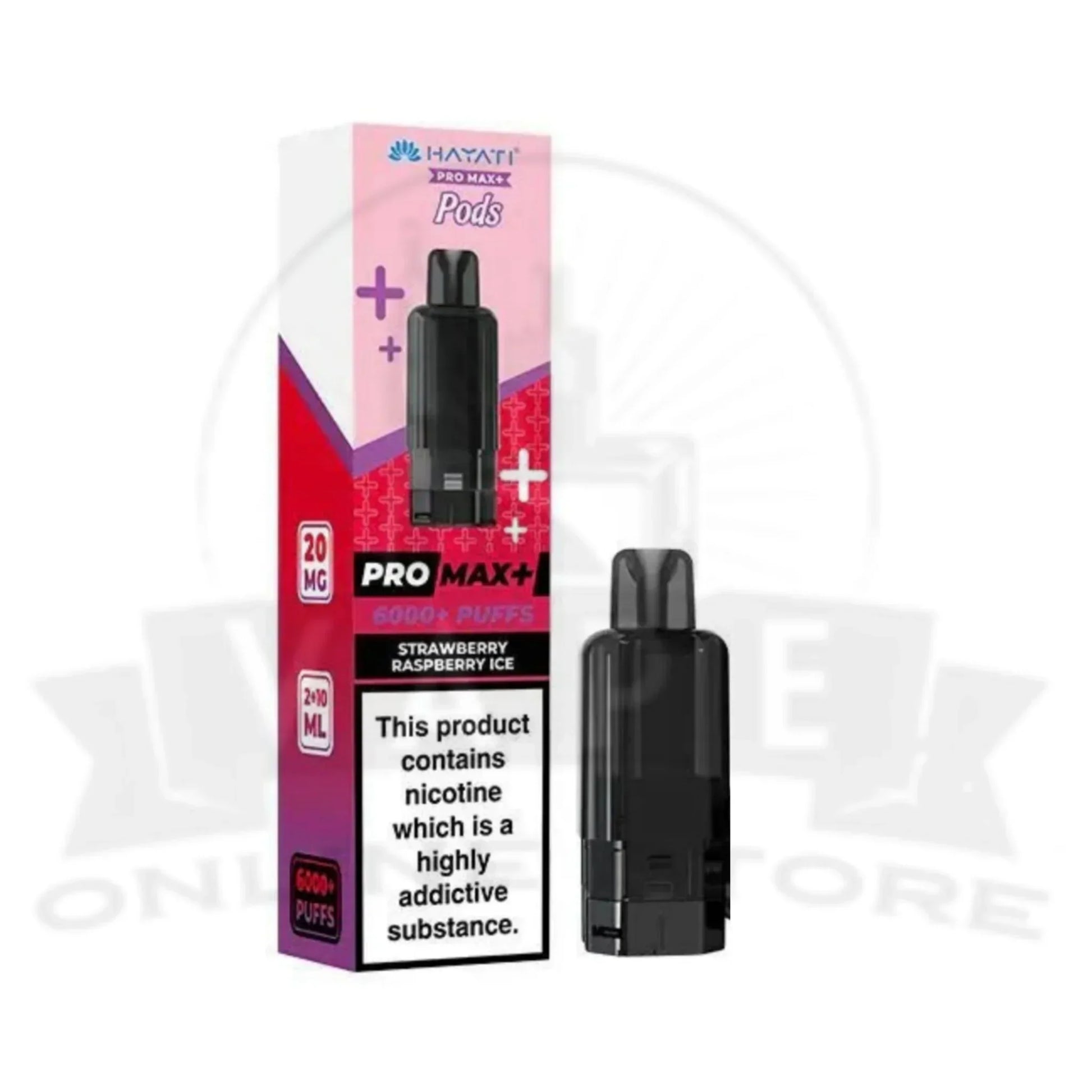 Strawberry Raspberry Ice Hayati Pro Max Plus 6000 Puffs Replacement Pods
