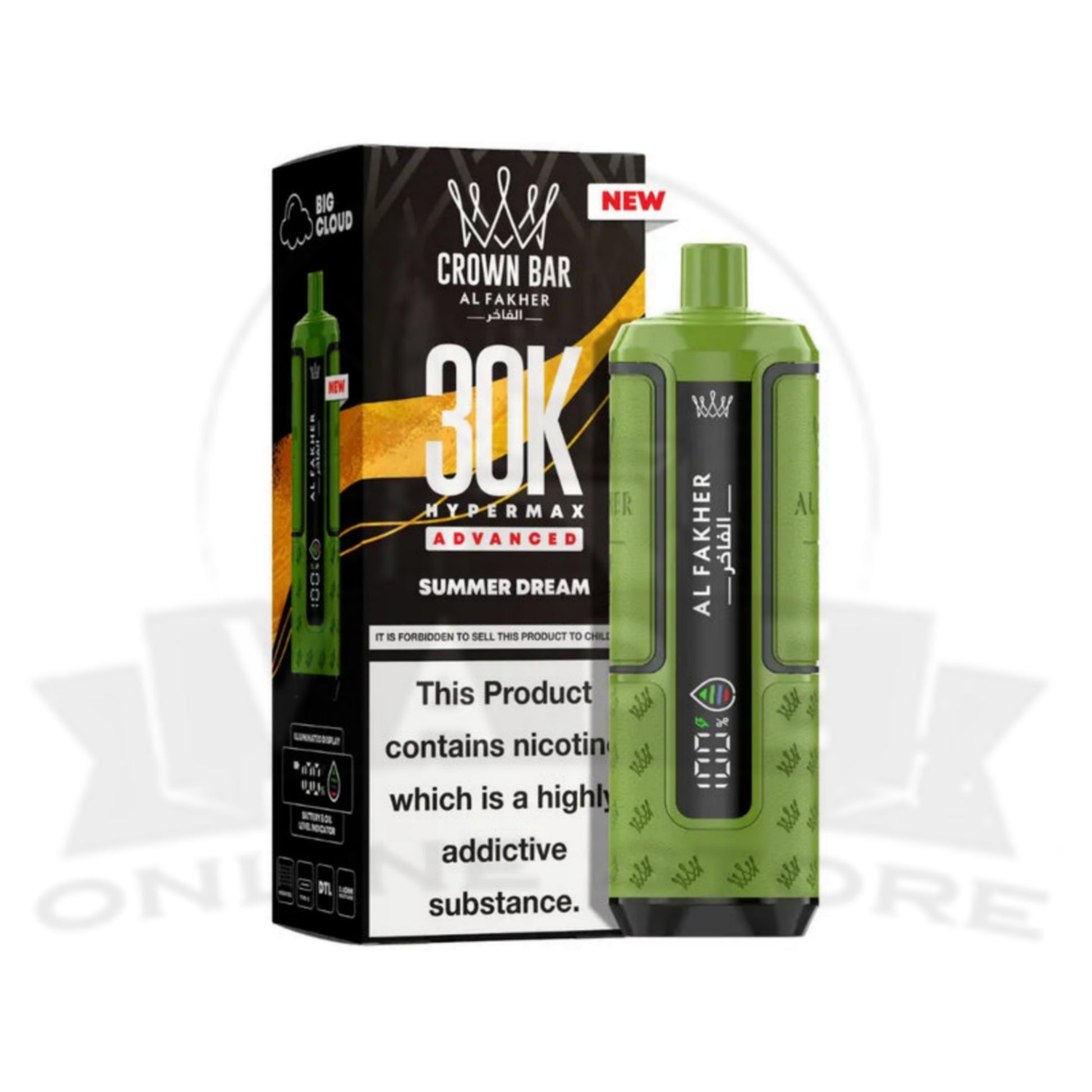 Summer Dream Al Fakher Crown Bar 30K Puff Hypermax Vape Kit