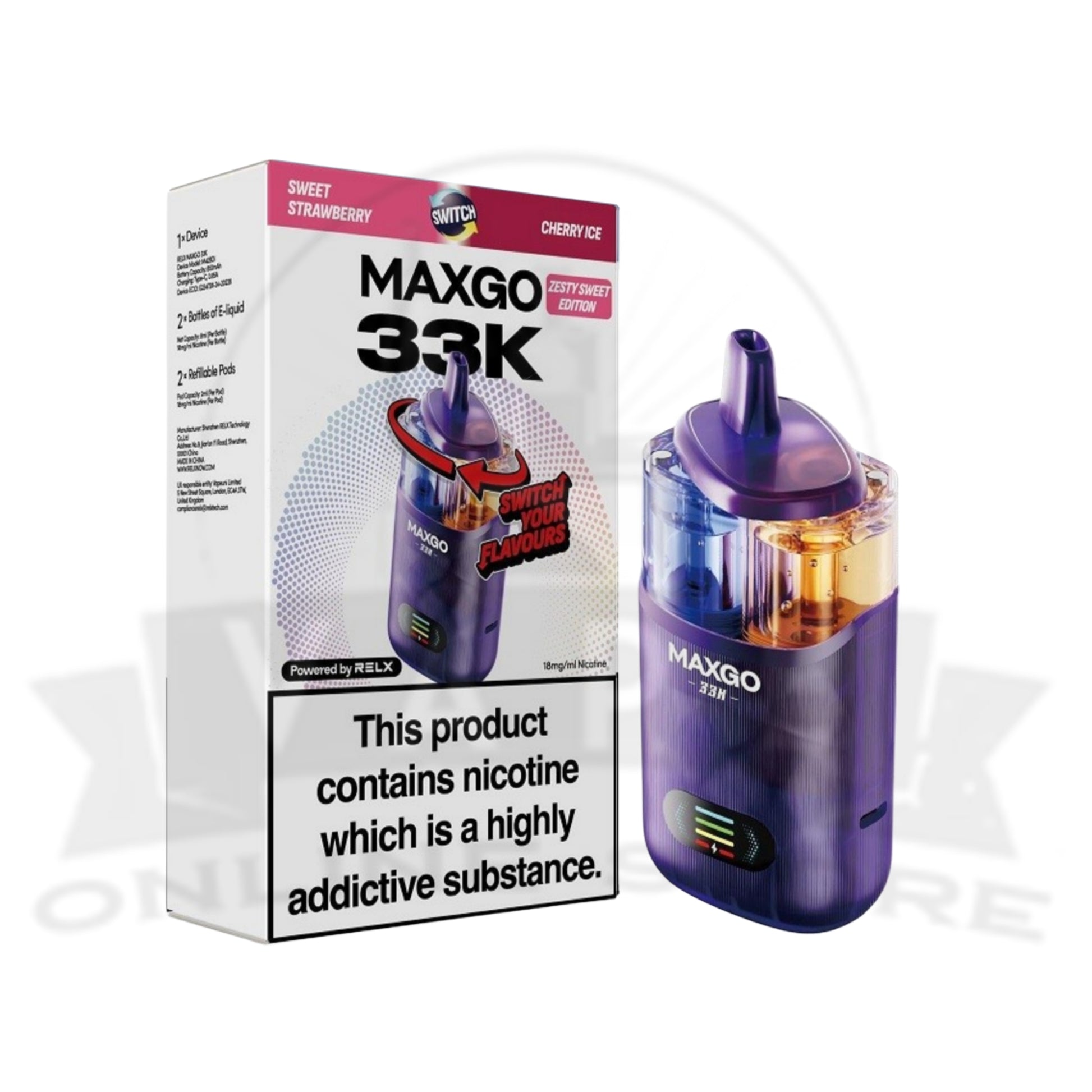 Sweet Strawberry / Cherry Ice RELX MaxGo Combo 33K