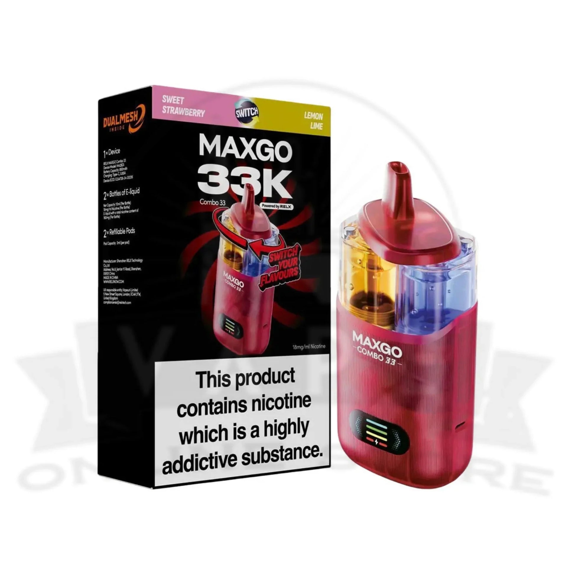 RELX MaxGo 33K Vape Combo | Clearance Price 7.99 RELX MaxGo 33K Vape Combo | Clearance Price 7.99