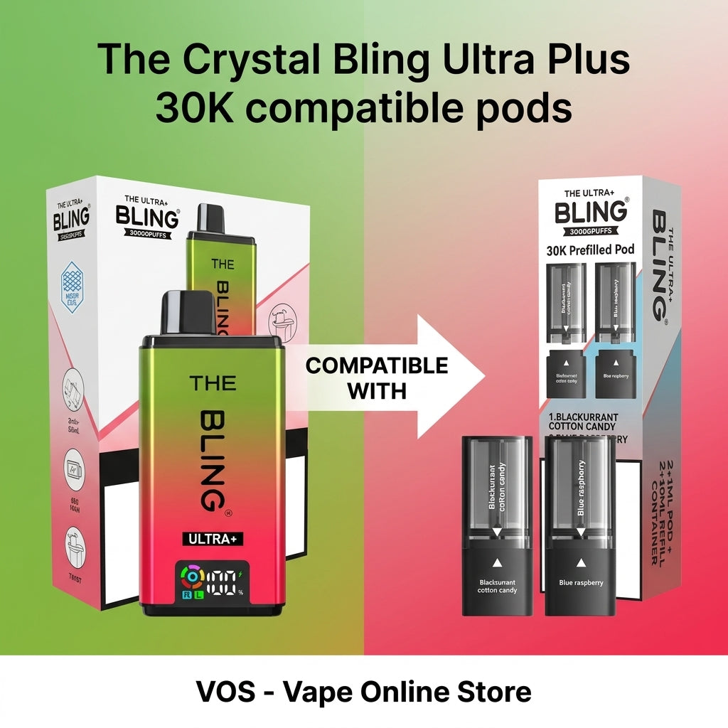 The Crystal Bling Ultra Plus 30K Puff Prefilled Pod Kit