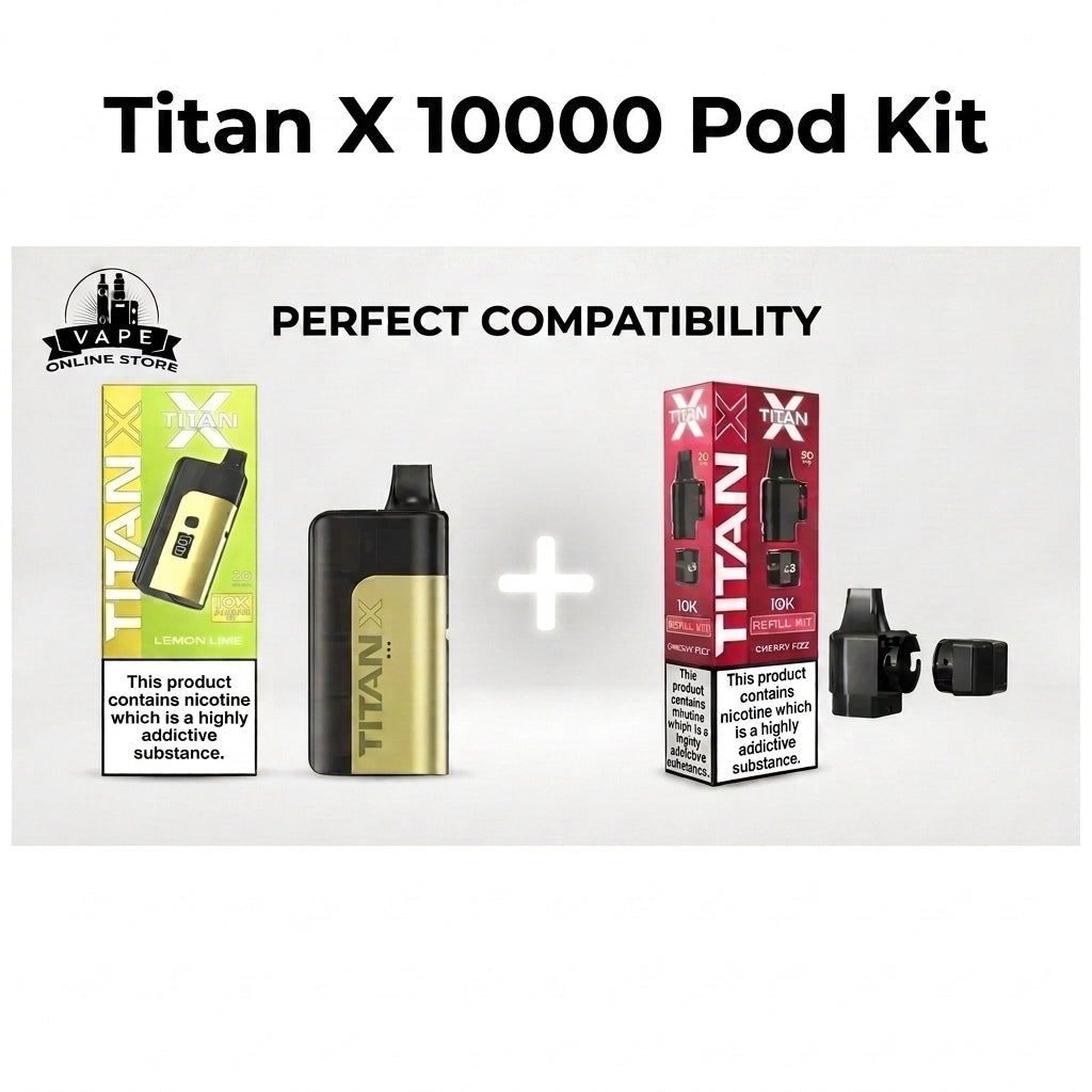 Box Of 10 Titan X 10k Prefilled Pod Kit | Free UK Delivery