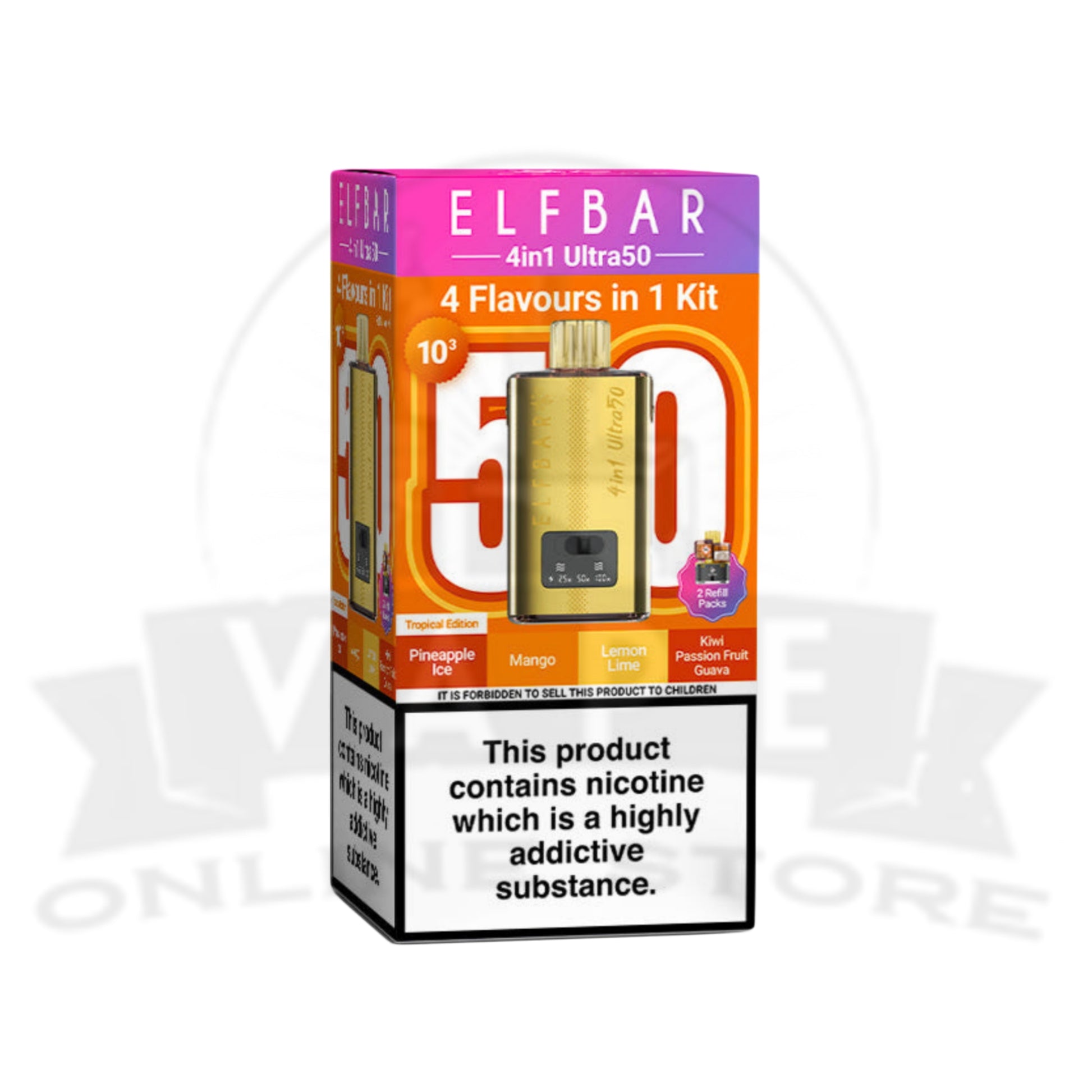 Elf Bar 4 in 1 Ultra 50 Prefilled Pod Kit | 4 In 1 Vape Elf Bar 4 in 1 Ultra 50 Prefilled Pod Kit | 4 In 1 Vape