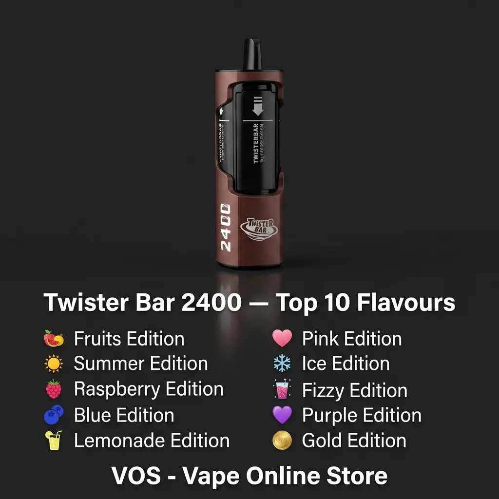 Twister Bar 2400 Puffs 4 in 1 Disposable Vape Kit  | Must Try