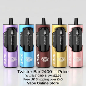 Twister Bar 2400 Puffs 4 in 1 Disposable Vape Kit  | Must Try