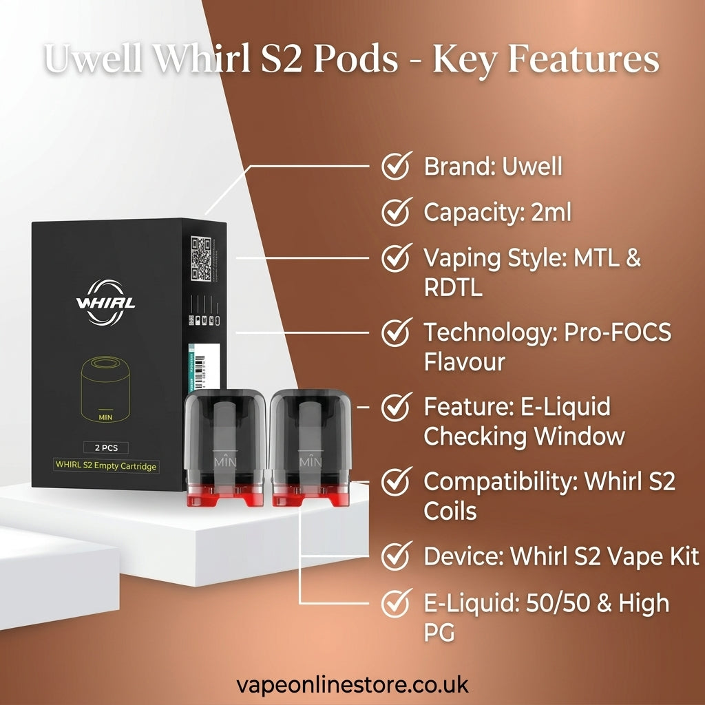 Uwell Whirl S2 Replacement Pods | PACK OF 2