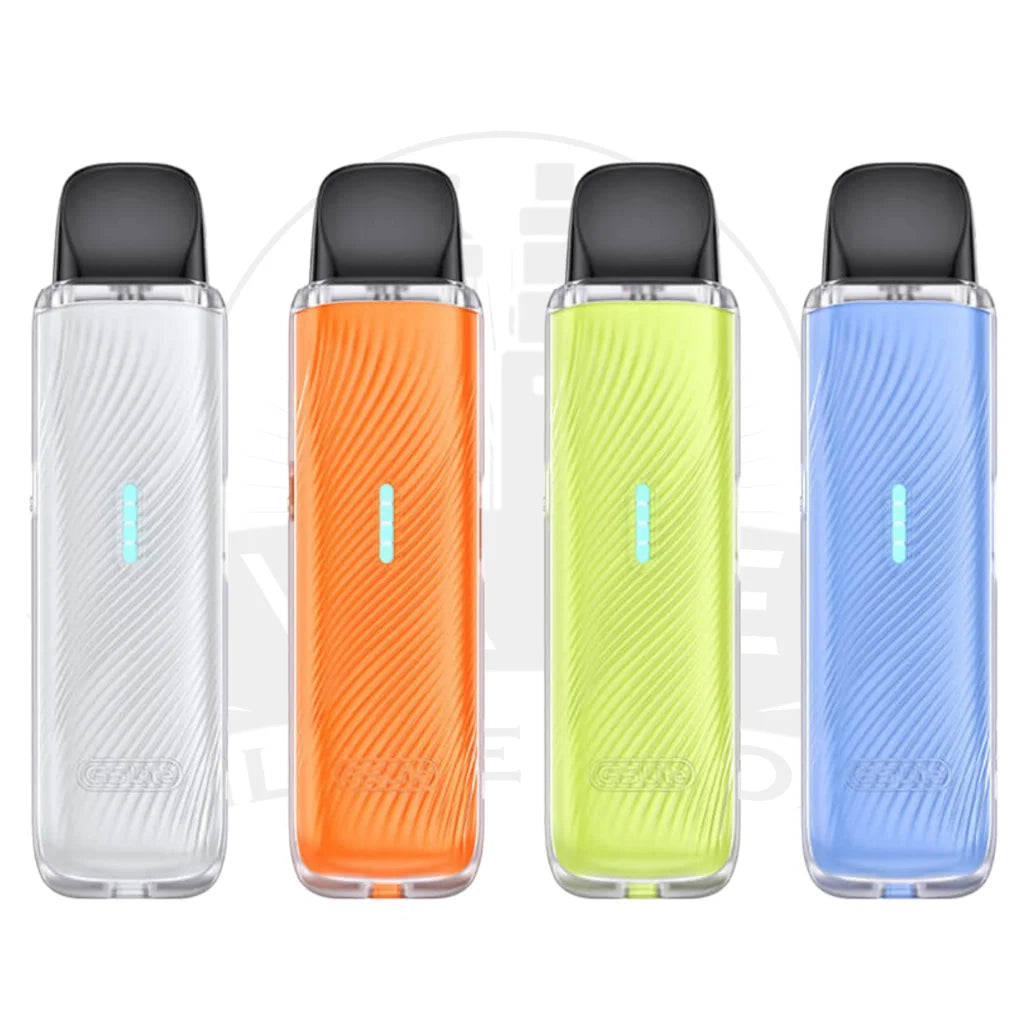 Uwell Caliburn G5 Lite pod vape kit in all eight colours with 0.6 ohm GPP pod fitted