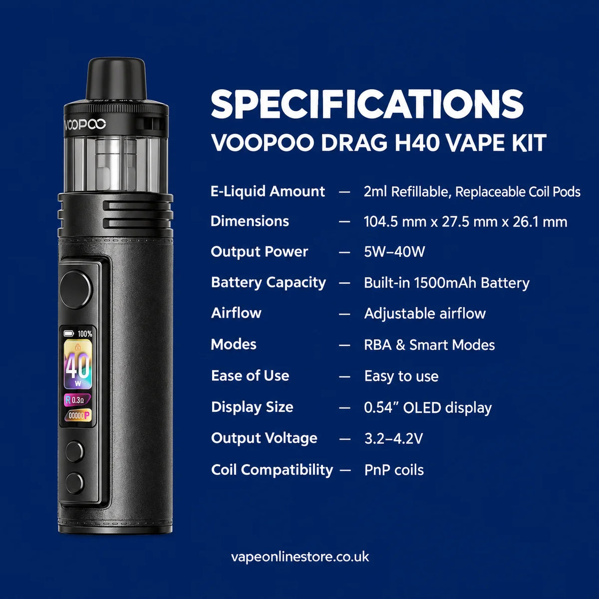 VOOPOO Drag H40 Pod Kit