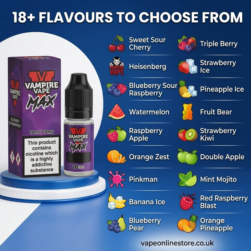 Vampire Vape Max 10ml Nic Salts | 5 for £10 Only