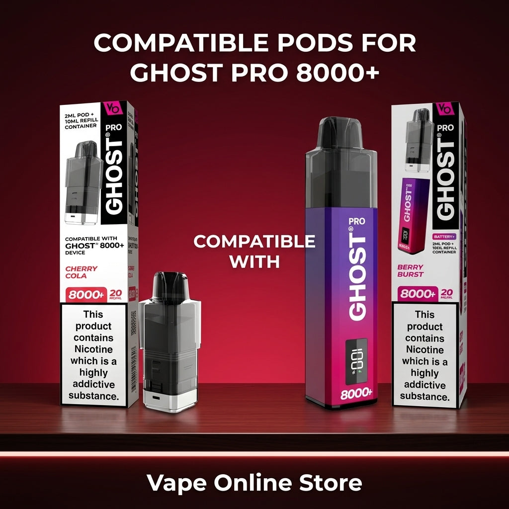 Vapes Bars Ghost Pro Vape 8000+ Puff – Clearance Price