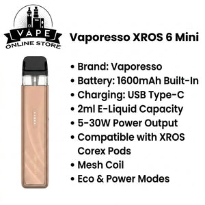 Vaporesso XROS 6 Mini Pod Vape Kit
