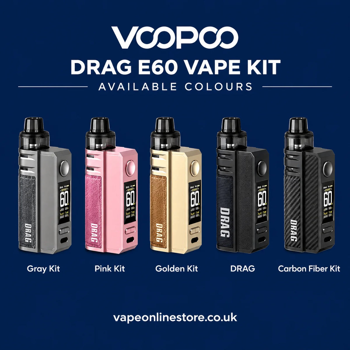 Voopoo Drag E60 Kit Colours