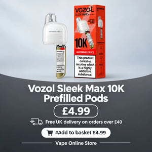 Vozol Sleek Max 10000 Puffs Pods 20mg prefilled refill pod for the Sleek Max 10K kit